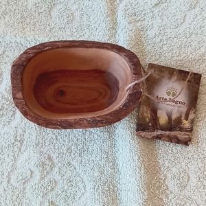 Italian Arte Legno handcrafted Olive Wood Bowl